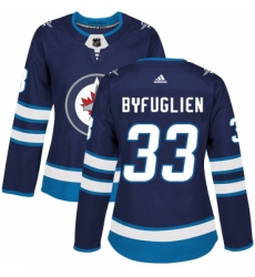 Women's Adidas Winnipeg Jets #33 Dustin Byfuglien Premier Navy Blue Home NHL Jersey