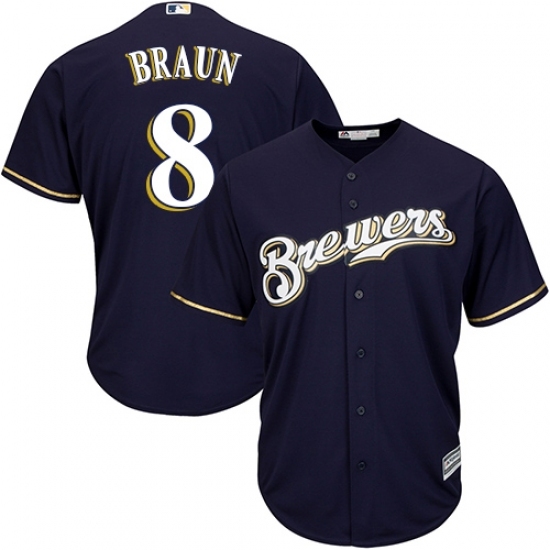 Youth Majestic Milwaukee Brewers #8 Ryan Braun Replica Navy Blue Alternate Cool Base MLB Jersey Youth Majestic Milwaukee Brewers #8 Ryan Braun Replica Navy Blue Alternate Cool Base MLB Jersey
