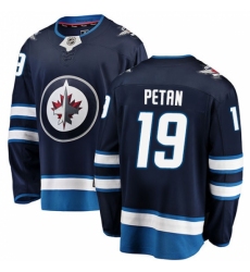 Men's Winnipeg Jets #19 Nic Petan Fanatics Branded Navy Blue Home Breakaway NHL Jersey