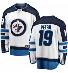 Men's Winnipeg Jets #19 Nic Petan Fanatics Branded White Away Breakaway NHL Jersey