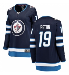 Women's Winnipeg Jets #19 Nic Petan Fanatics Branded Navy Blue Home Breakaway NHL Jersey