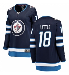 Women's Winnipeg Jets #18 Bryan Little Fanatics Branded Navy Blue Home Breakaway NHL Jersey