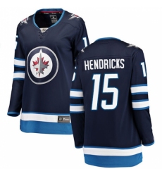 Women's Winnipeg Jets #15 Matt Hendricks Fanatics Branded Navy Blue Home Breakaway NHL Jersey