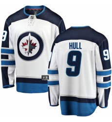 Men's Winnipeg Jets #9 Bobby Hull Fanatics Branded White Away Breakaway NHL Jersey