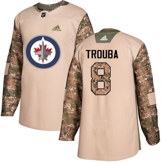Youth Adidas Winnipeg Jets #8 Jacob Trouba Authentic Camo Veterans Day Practice NHL Jersey Youth Adidas Winnipeg Jets #8 Jacob Trouba Authentic Camo Veterans Day Practice NHL Jersey