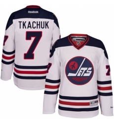 Men's Reebok Winnipeg Jets #7 Keith Tkachuk Authentic White 2016 Heritage Classic NHL Jersey