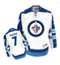 Men's Reebok Winnipeg Jets #7 Keith Tkachuk Authentic White Away NHL Jersey