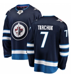 Men's Winnipeg Jets #7 Keith Tkachuk Fanatics Branded Navy Blue Home Breakaway NHL Jersey