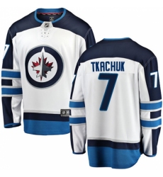 Men's Winnipeg Jets #7 Keith Tkachuk Fanatics Branded White Away Breakaway NHL Jersey
