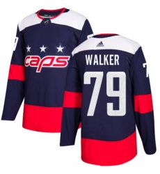 Men's Adidas Washington Capitals #79 Nathan Walker Authentic Navy Blue 2018 Stadium Series NHL Jersey