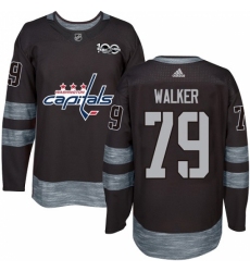 Men's Adidas Washington Capitals #79 Nathan Walker Premier Black 1917-2017 100th Anniversary NHL Jersey