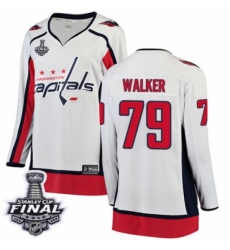 Women's Washington Capitals #79 Nathan Walker Fanatics Branded White Away Breakaway 2018 Stanley Cup Final NHL Jersey