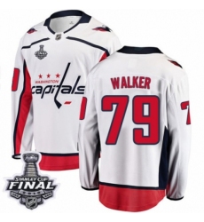 Youth Washington Capitals #79 Nathan Walker Fanatics Branded White Away Breakaway 2018 Stanley Cup Final NHL Jersey