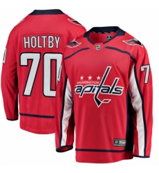 Men's Washington Capitals #70 Braden Holtby Fanatics Branded Red Home Breakaway NHL Jersey