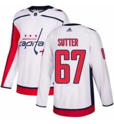 Men's Adidas Washington Capitals #67 Riley Sutter Authentic White Away NHL Jersey Men's Adidas Washington Capitals #67 Riley Sutter Authentic White Away NHL Jersey