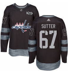 Men's Adidas Washington Capitals #67 Riley Sutter Premier Black 1917-2017 100th Anniversary NHL Jersey Men's Adidas Washington Capitals #67 Riley Sutter Premier Black 1917-2017 100th Anniversary NHL Jersey