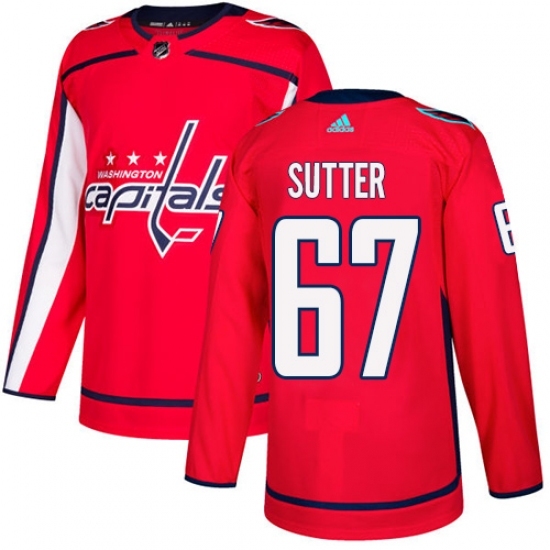 Men's Adidas Washington Capitals #67 Riley Sutter Premier Red Home NHL Jersey Men's Adidas Washington Capitals #67 Riley Sutter Premier Red Home NHL Jersey