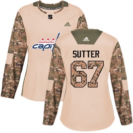Women's Adidas Washington Capitals #67 Riley Sutter Authentic Camo Veterans Day Practice NHL Jersey Women's Adidas Washington Capitals #67 Riley Sutter Authentic Camo Veterans Day Practice NHL Jersey