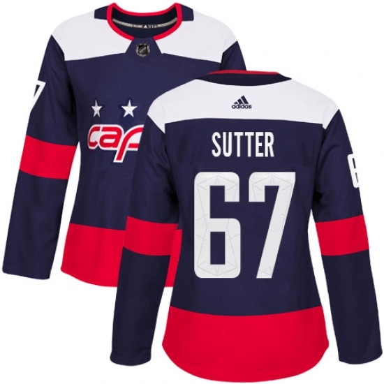 Women's Adidas Washington Capitals #67 Riley Sutter Authentic Navy Blue 2018 Stadium Series NHL Jersey Women's Adidas Washington Capitals #67 Riley Sutter Authentic Navy Blue 2018 Stadium Series NHL Jersey
