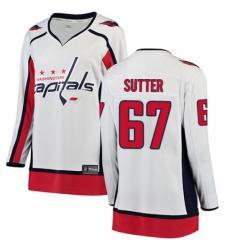 Women's Washington Capitals #67 Riley Sutter Fanatics Branded White Away Breakaway NHL Jersey Women's Washington Capitals #67 Riley Sutter Fanatics Branded White Away Breakaway NHL Jersey