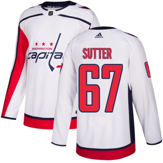 Youth Adidas Washington Capitals #67 Riley Sutter Authentic White Away NHL Jersey Youth Adidas Washington Capitals #67 Riley Sutter Authentic White Away NHL Jersey