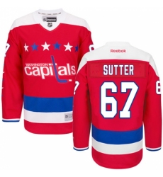 Youth Reebok Washington Capitals #67 Riley Sutter Premier Red Third NHL Jersey Youth Reebok Washington Capitals #67 Riley Sutter Premier Red Third NHL Jersey