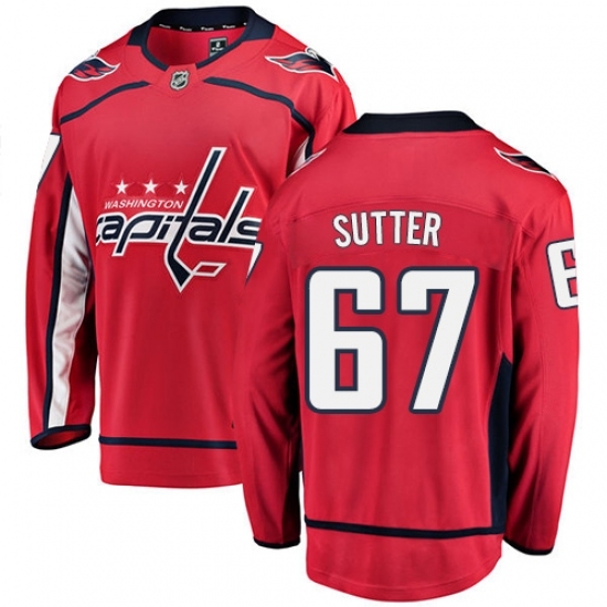 Youth Washington Capitals #67 Riley Sutter Fanatics Branded Red Home Breakaway NHL Jersey Youth Washington Capitals #67 Riley Sutter Fanatics Branded Red Home Breakaway NHL Jersey
