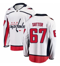 Youth Washington Capitals #67 Riley Sutter Fanatics Branded White Away Breakaway NHL Jersey Youth Washington Capitals #67 Riley Sutter Fanatics Branded White Away Breakaway NHL Jersey