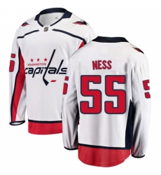 Men's Washington Capitals #55 Aaron Ness Fanatics Branded White Away Breakaway NHL Jersey
