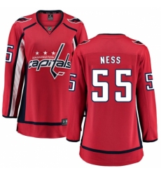 Women's Washington Capitals #55 Aaron Ness Fanatics Branded Red Home Breakaway NHL Jersey