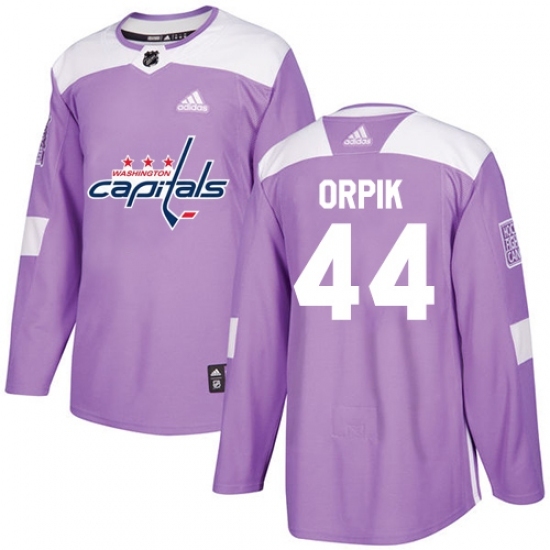 Men's Adidas Washington Capitals #44 Brooks Orpik Authentic Purple Fights Cancer Practice NHL Jersey Men's Adidas Washington Capitals #44 Brooks Orpik Authentic Purple Fights Cancer Practice NHL Jersey