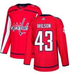 Men's Adidas Washington Capitals #43 Tom Wilson Authentic Red Home NHL Jersey