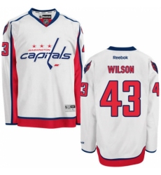 Men's Reebok Washington Capitals #43 Tom Wilson Authentic White Away NHL Jersey