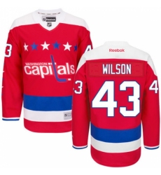 Men's Reebok Washington Capitals #43 Tom Wilson Premier Red Third NHL Jersey