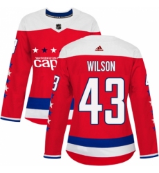 Women's Adidas Washington Capitals #43 Tom Wilson Authentic Red Alternate NHL Jersey