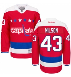 Youth Reebok Washington Capitals #43 Tom Wilson Authentic Red Third NHL Jersey