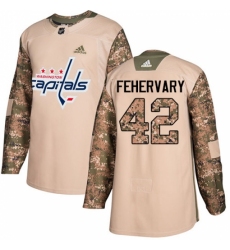 Men's Adidas Washington Capitals #42 Martin Fehervary Authentic Camo Veterans Day Practice NHL Jersey Men's Adidas Washington Capitals #42 Martin Fehervary Authentic Camo Veterans Day Practice NHL Jersey