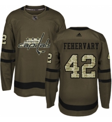 Men's Adidas Washington Capitals #42 Martin Fehervary Authentic Green Salute to Service NHL Jersey Men's Adidas Washington Capitals #42 Martin Fehervary Authentic Green Salute to Service NHL Jersey