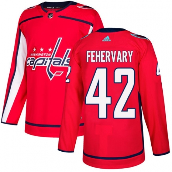 Men's Adidas Washington Capitals #42 Martin Fehervary Premier Red Home NHL Jersey Men's Adidas Washington Capitals #42 Martin Fehervary Premier Red Home NHL Jersey