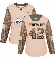 Women's Adidas Washington Capitals #42 Martin Fehervary Authentic Camo Veterans Day Practice NHL Jersey Women's Adidas Washington Capitals #42 Martin Fehervary Authentic Camo Veterans Day Practice NHL Jersey