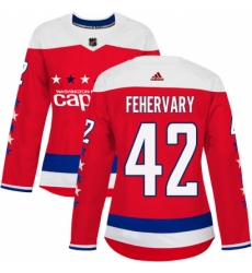 Women's Adidas Washington Capitals #42 Martin Fehervary Authentic Red Alternate NHL Jersey Women's Adidas Washington Capitals #42 Martin Fehervary Authentic Red Alternate NHL Jersey