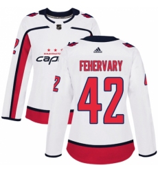 Women's Adidas Washington Capitals #42 Martin Fehervary Authentic White Away NHL Jersey Women's Adidas Washington Capitals #42 Martin Fehervary Authentic White Away NHL Jersey