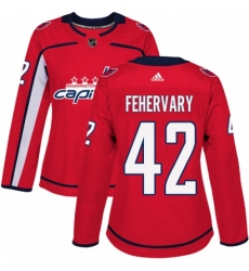 Women's Adidas Washington Capitals #42 Martin Fehervary Premier Red Home NHL Jersey Women's Adidas Washington Capitals #42 Martin Fehervary Premier Red Home NHL Jersey