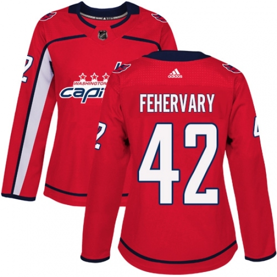 Women's Adidas Washington Capitals #42 Martin Fehervary Premier Red Home NHL Jersey Women's Adidas Washington Capitals #42 Martin Fehervary Premier Red Home NHL Jersey