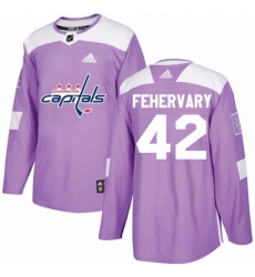 Youth Adidas Washington Capitals #42 Martin Fehervary Authentic Purple Fights Cancer Practice NHL Jersey Youth Adidas Washington Capitals #42 Martin Fehervary Authentic Purple Fights Cancer Practice NHL Jersey