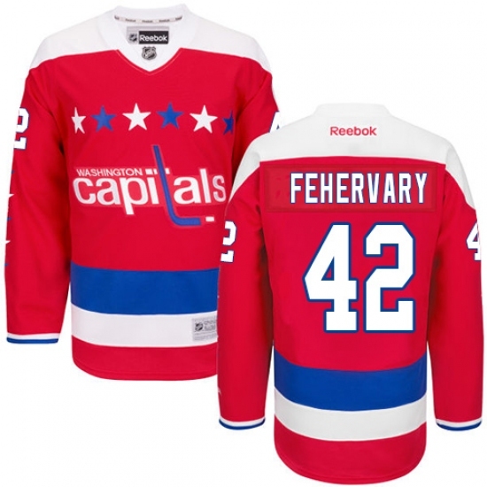 Youth Reebok Washington Capitals #42 Martin Fehervary Premier Red Third NHL Jersey Youth Reebok Washington Capitals #42 Martin Fehervary Premier Red Third NHL Jersey