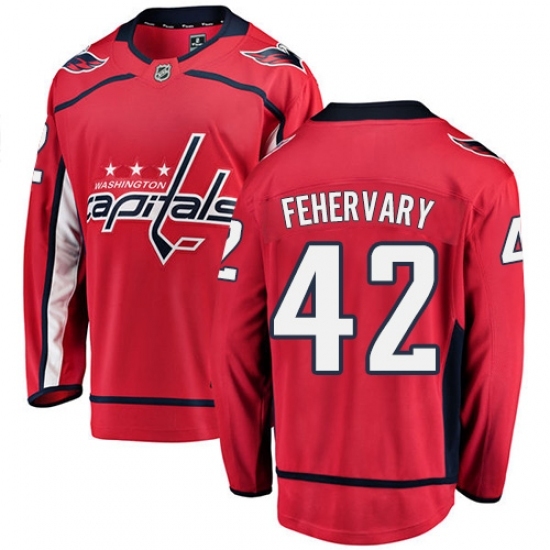 Youth Washington Capitals #42 Martin Fehervary Fanatics Branded Red Home Breakaway NHL Jersey Youth Washington Capitals #42 Martin Fehervary Fanatics Branded Red Home Breakaway NHL Jersey