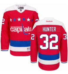 Women's Reebok Washington Capitals #32 Dale Hunter Premier Red Third NHL Jersey
