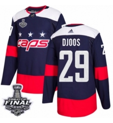 Youth Adidas Washington Capitals #29 Christian Djoos Authentic Navy Blue 2018 Stadium Series 2018 Stanley Cup Final NHL Jersey