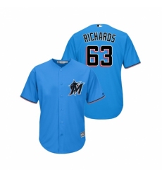 Men's Nike Miami Marlins #63 Trevor Richards Blue Alternate 2019 Cool Base Stitched MLB Jersey